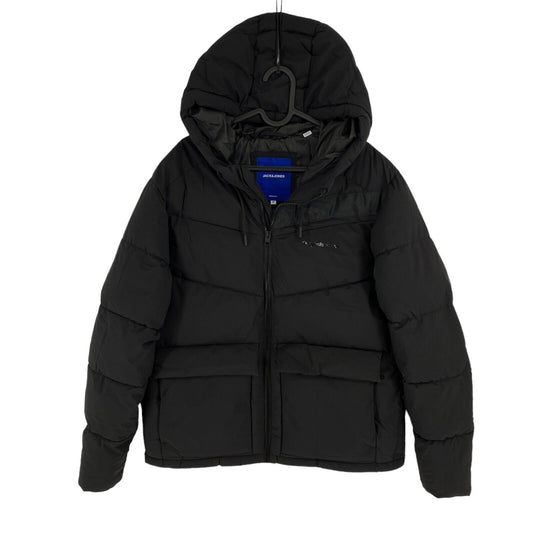 JACK&amp;JONES Homme Noir Vesterbro Capuche Puffer Manteau Veste Taille M