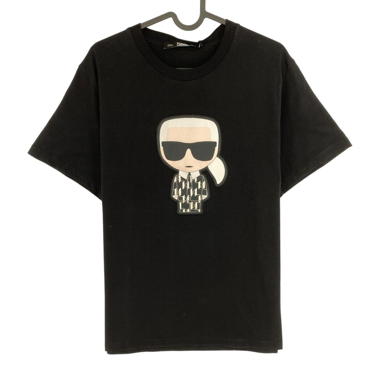 KARL LAGERFELD Black Unisex Ikonik Karl Crew Neck T Shirt Size XS