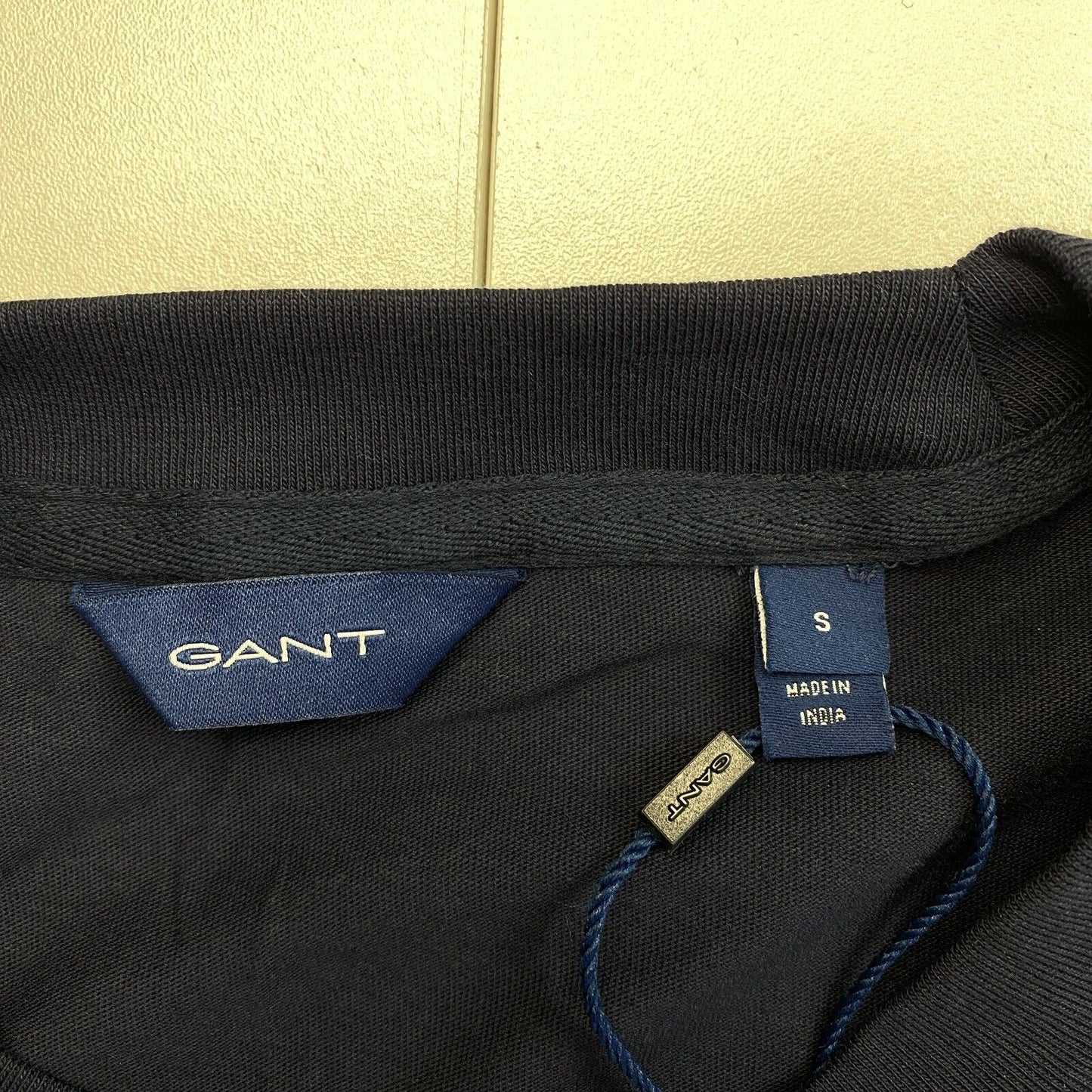 GANT Women Navy Blue Logo Crew Neck Short Sleeve T Shirt Size S