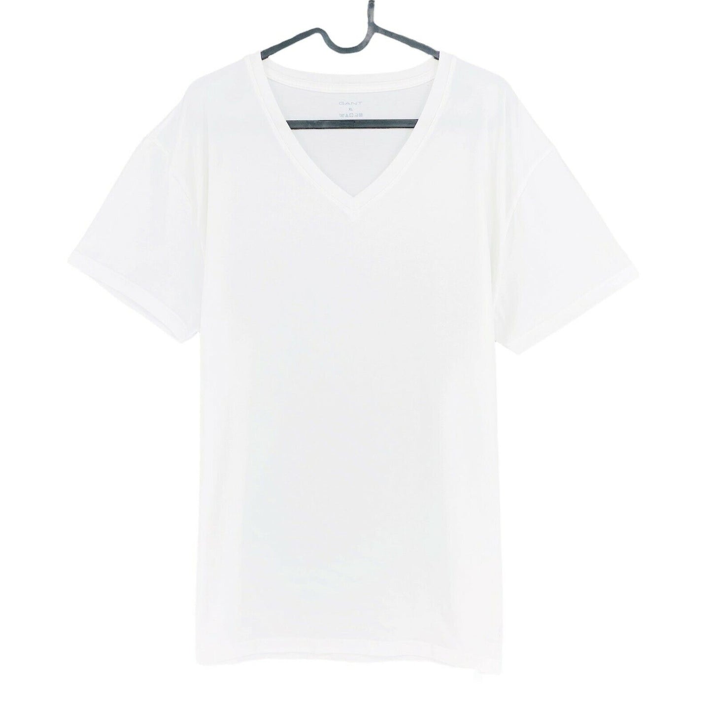 GANT White V Neck T Shirt Size XL