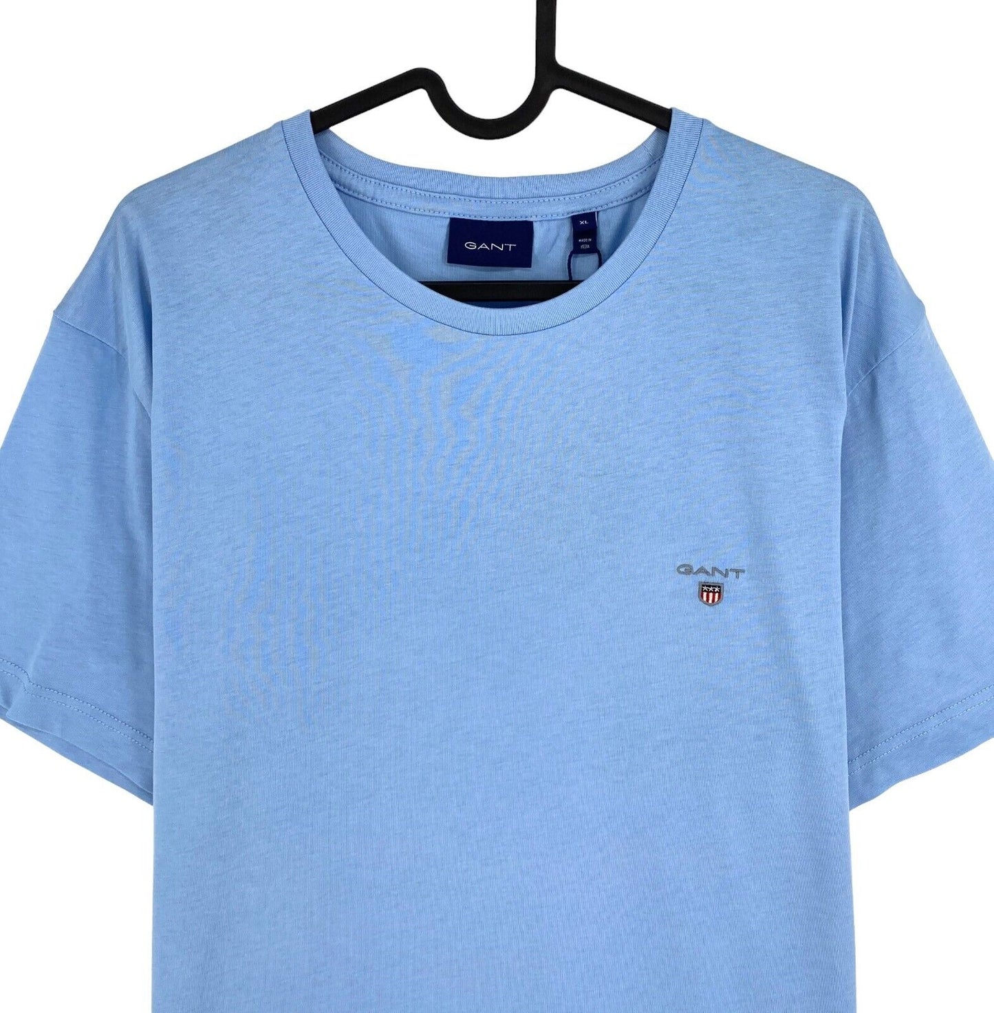 GANT Men Light Blue Original Crew Neck Short Sleeves T-Shirt Size XL