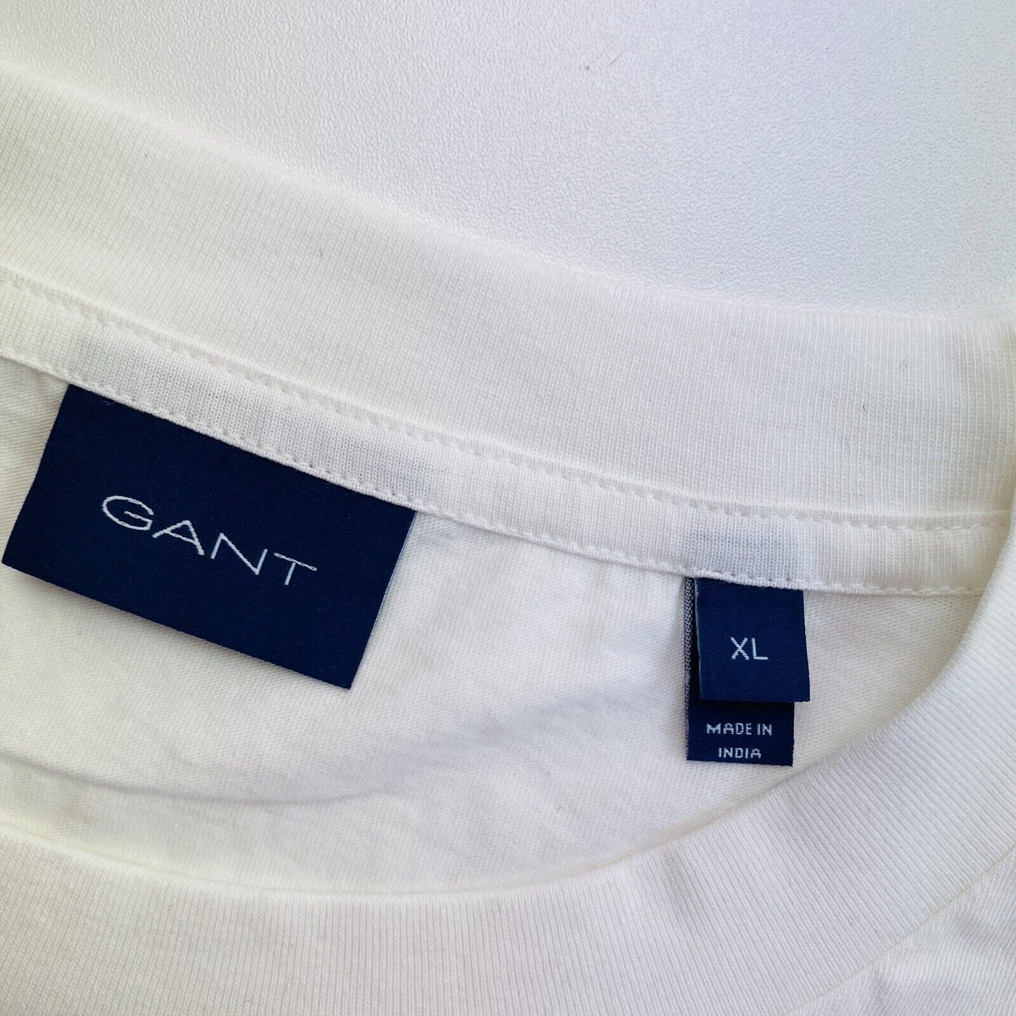 GANT White Regular Tonal Shield Crew Neck T Shirt Size XL