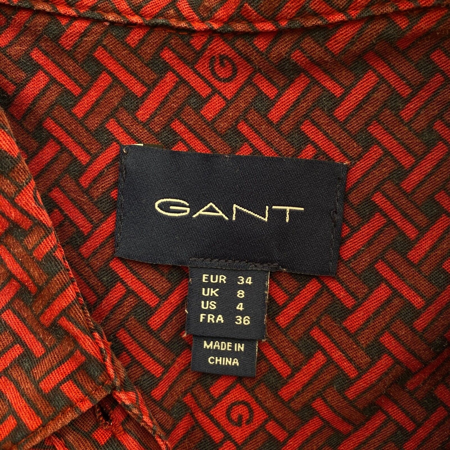 GANT Dunkelrotes Icon G-Hemd, Größe EU 34 UK 8 US 4