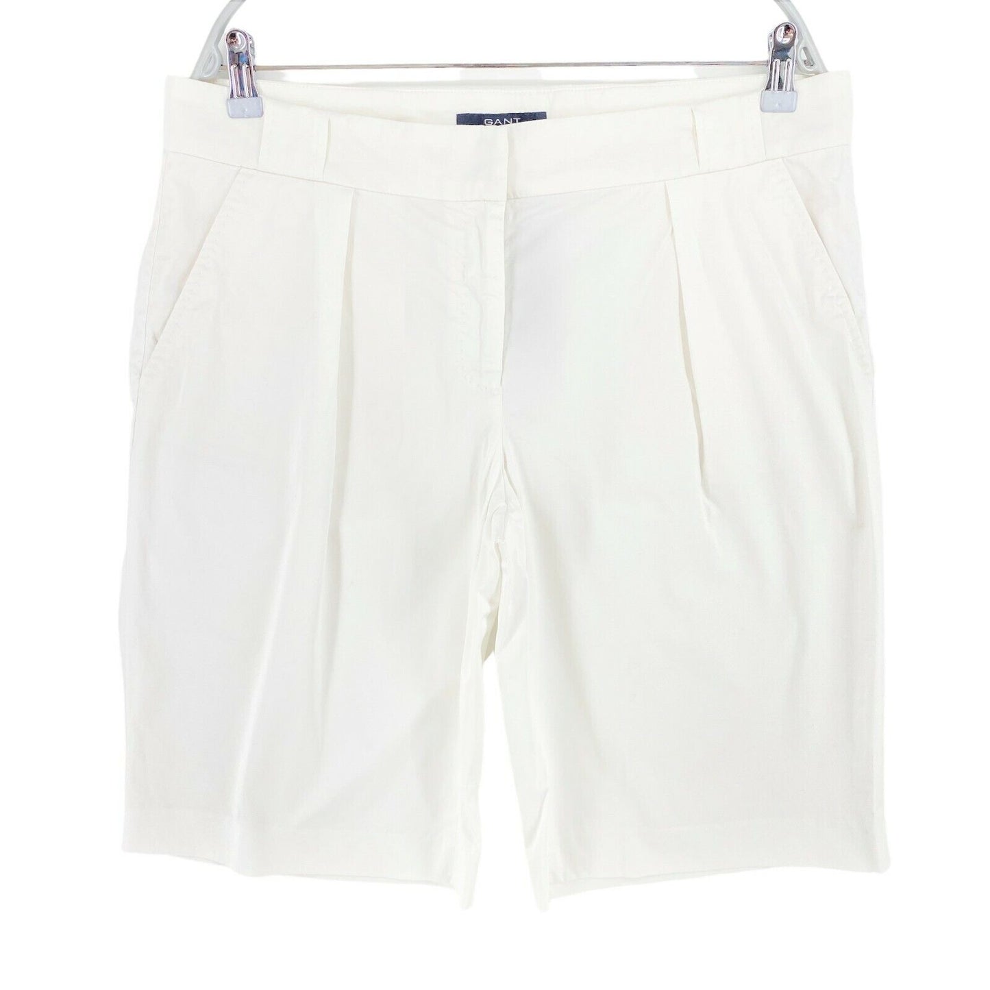 GANT White Satin Stretch Shorts Size EU 42 UK 16 US 12