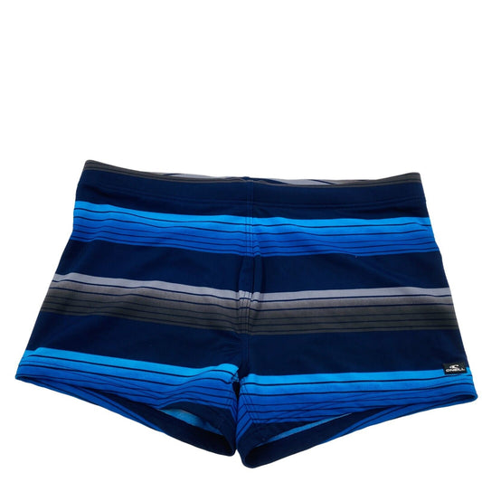 O`Neill Men Dark Blue Striped Swimwear Swimming Trunks Size M