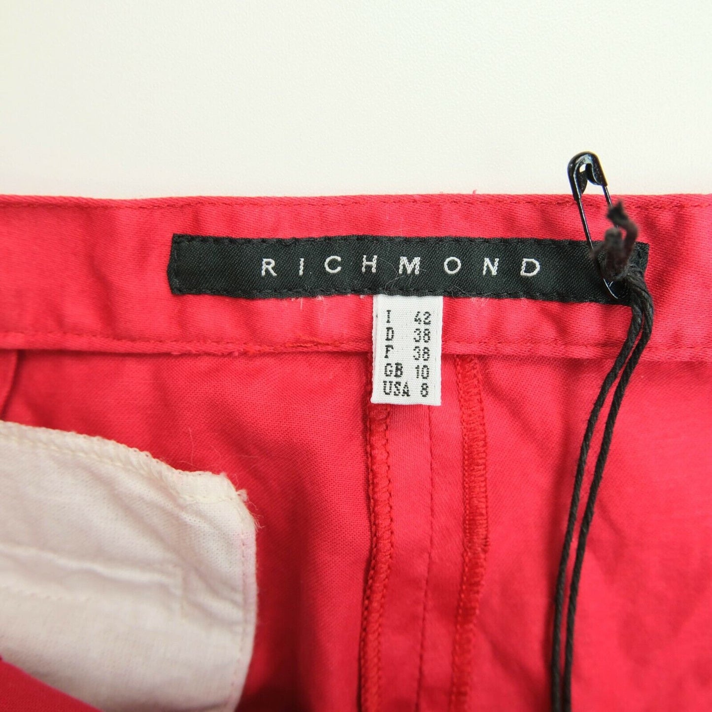 John RICHMOND Red Chino Pants Trousers Size IT 42 EU 38 UK 10 US 8