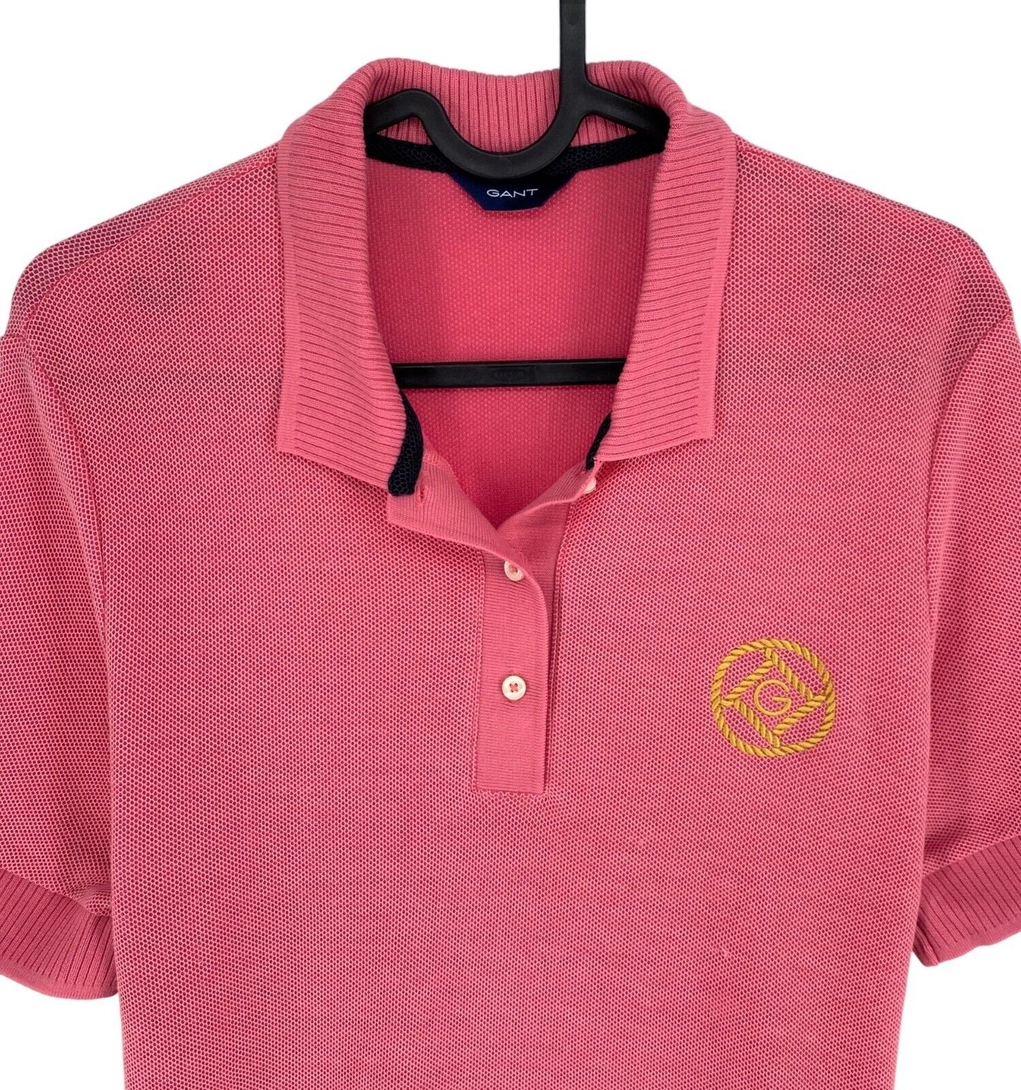 GANT Pink Rope Icon Pique Short Sleeves Polo Shirt Size M