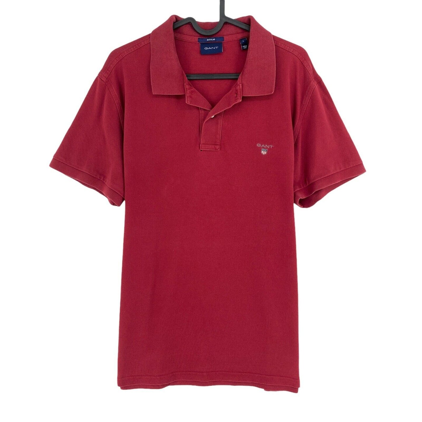 GANT Red Original Regular Pique Rugger Polo Shirt Size L