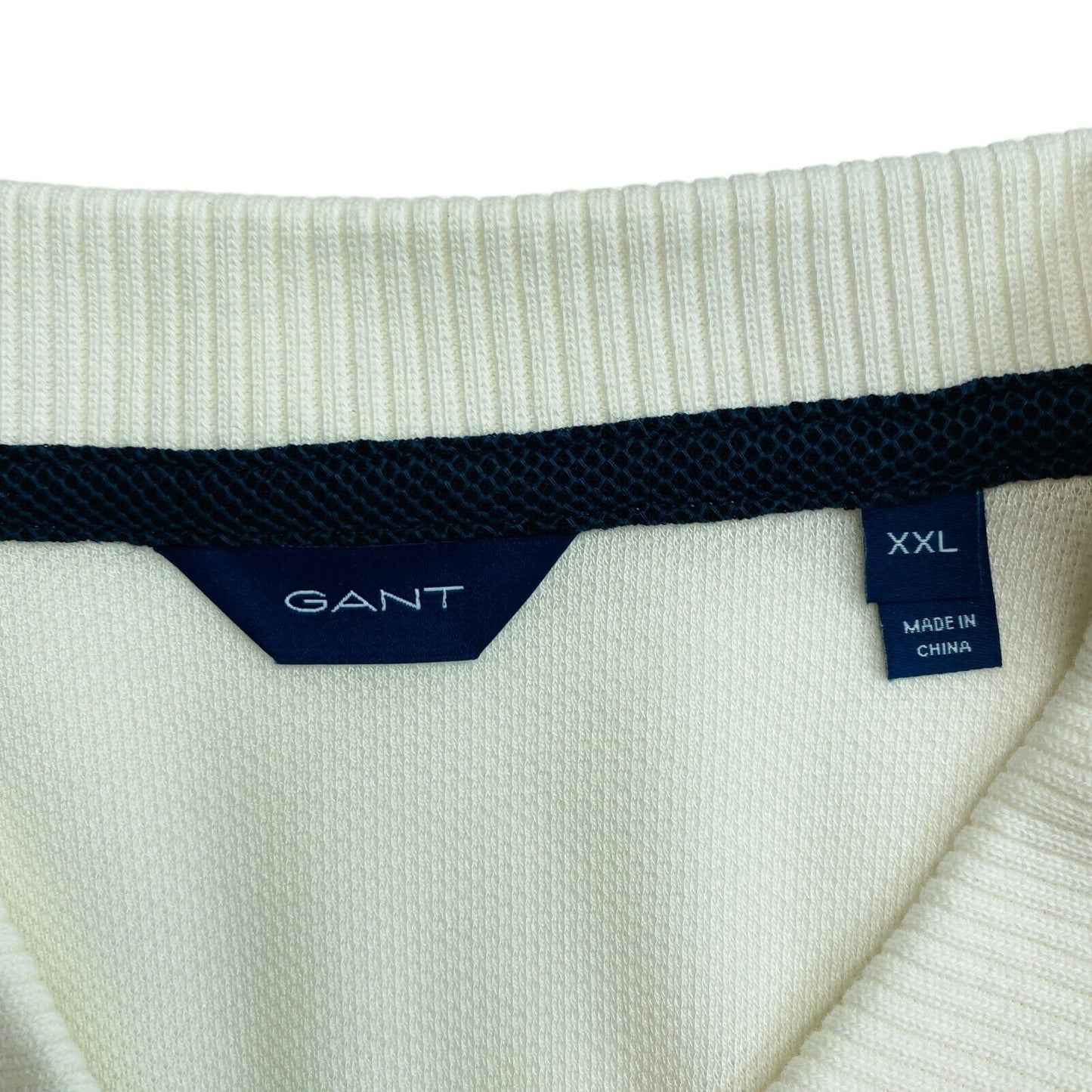 GANT Weißes Rope Icon Piqué-Poloshirt, Größe 2XL XXL