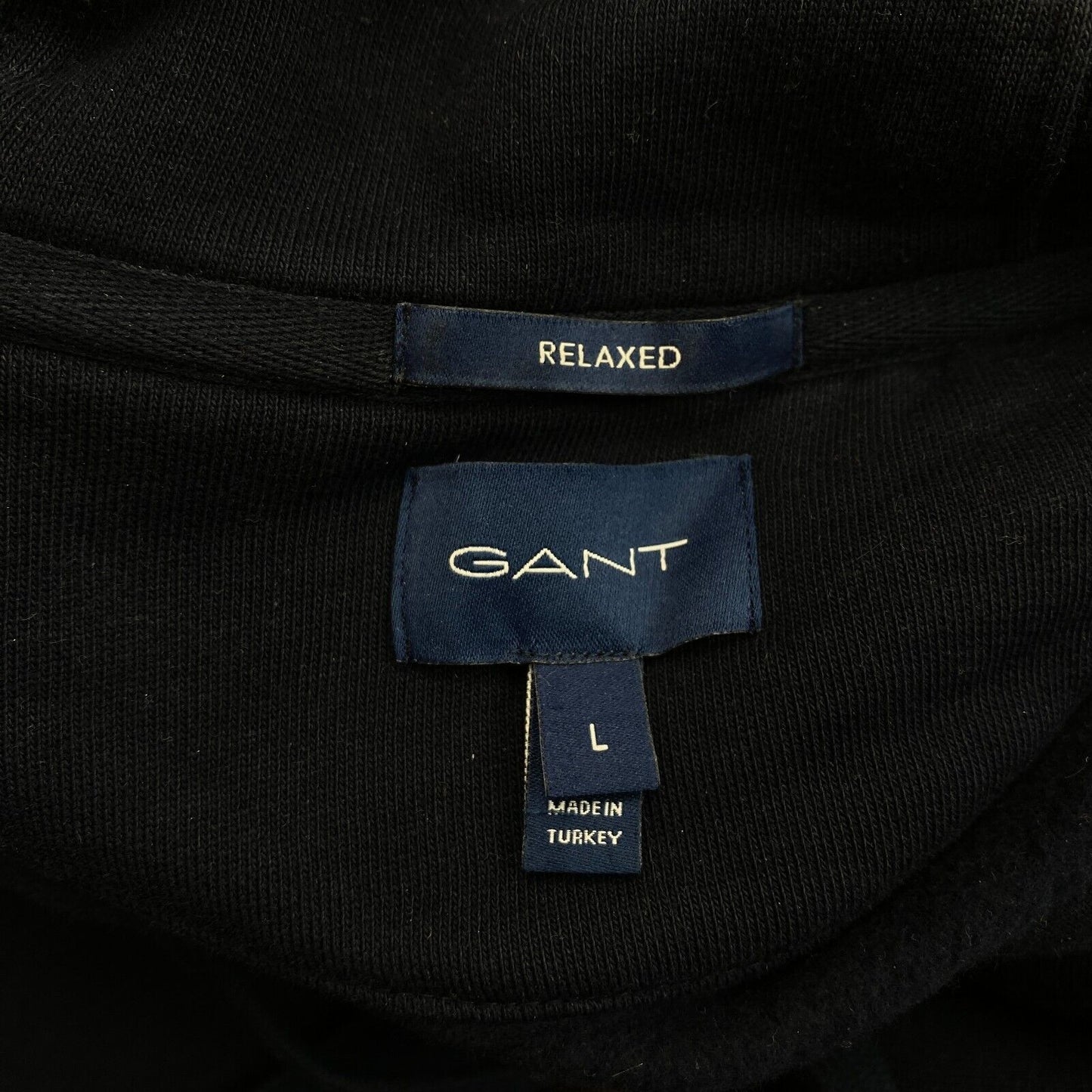 GANT Men Navy Blue Relaxe Hoodie Sweater Pullover Jumper Size L