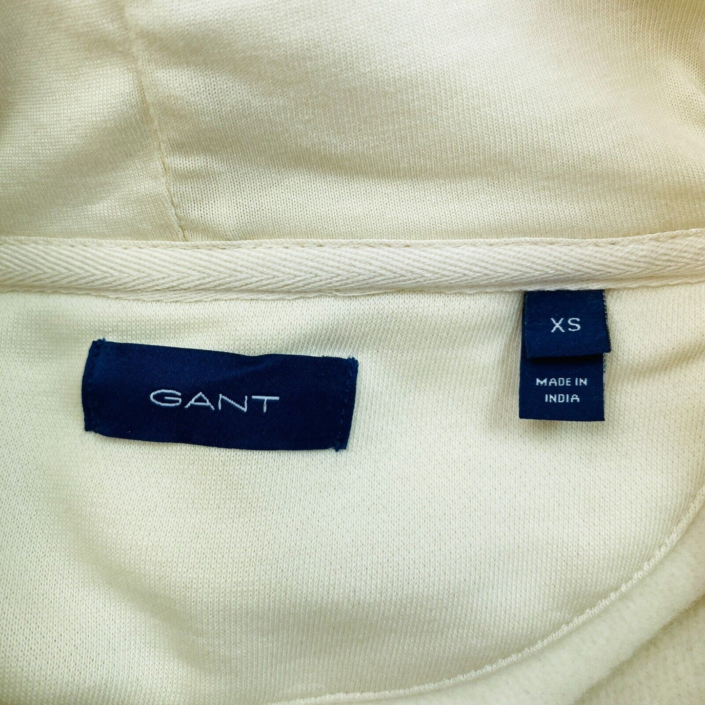 GANT Beige Tonal Logo Hoodie Sweater Pullover Size XS