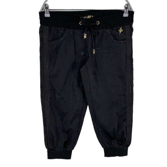 GOLDDIGGA Schwarze Caprihose, Größe XS W32