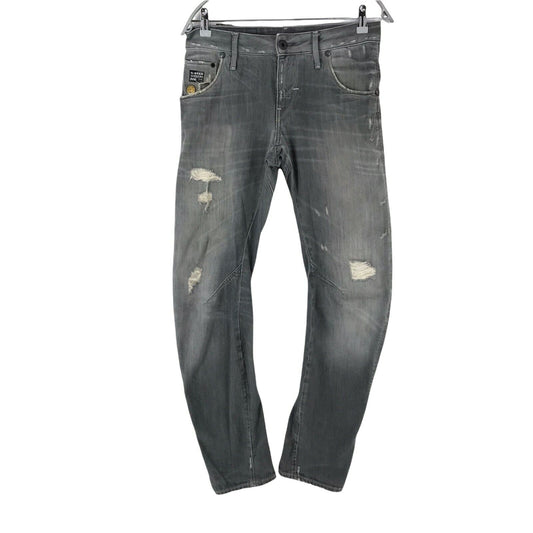 G-STAR RAW ARC 3D Grey Slim Fit Ripped Patched Jeans W28 L32