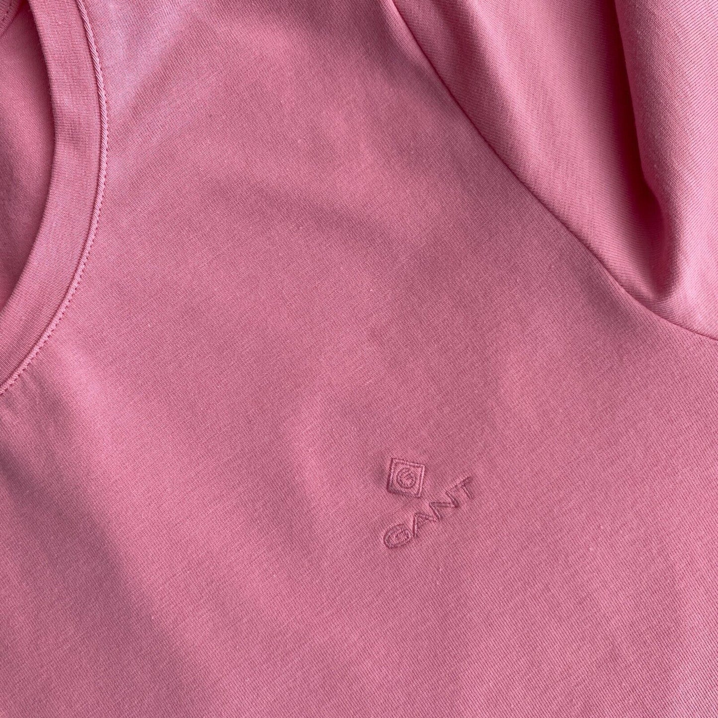 GANT Pink CTN/ELA Crew Neck T Shirt Size XS