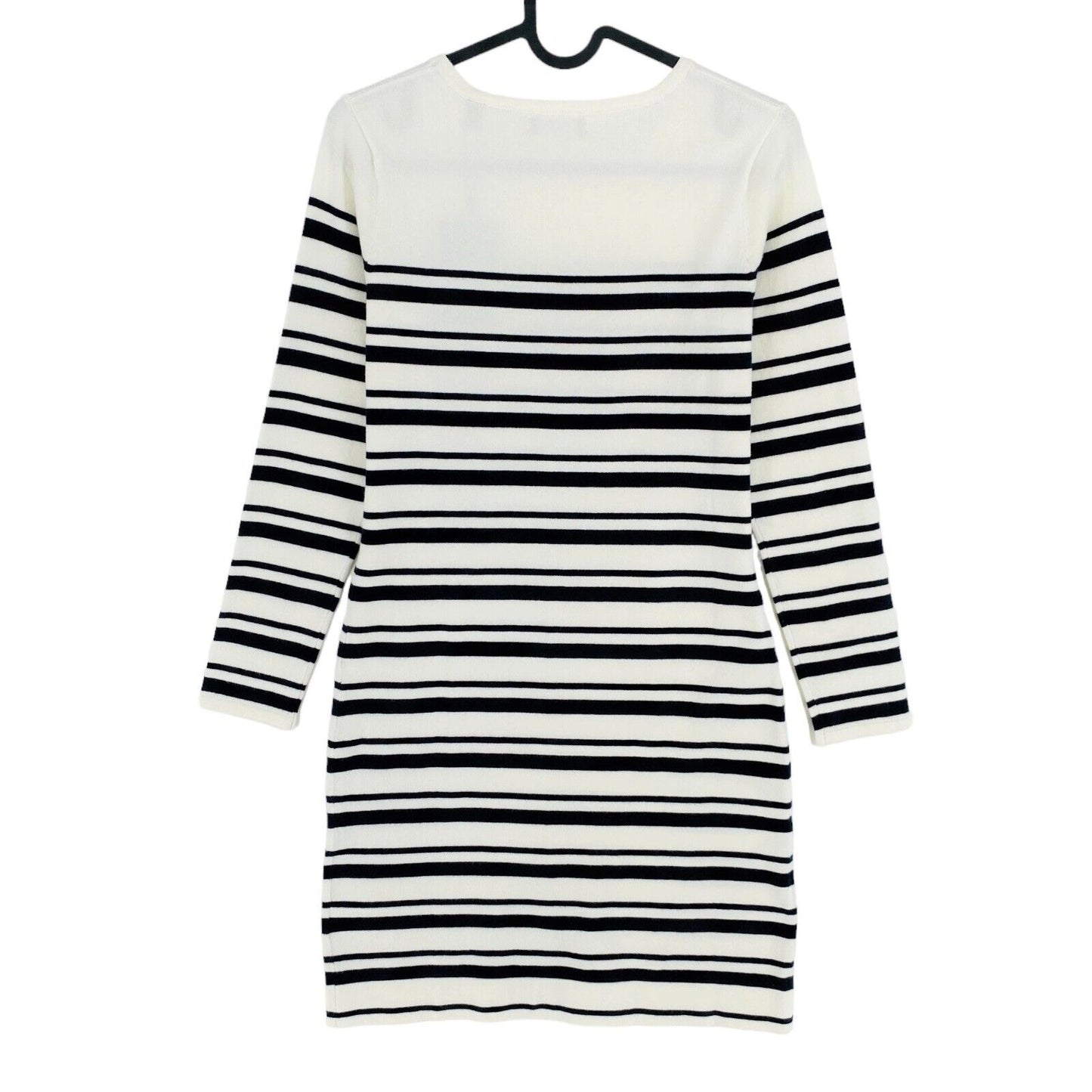 GANT White Breton Stripe Long Sleeves Crew Neck Dress Size XS