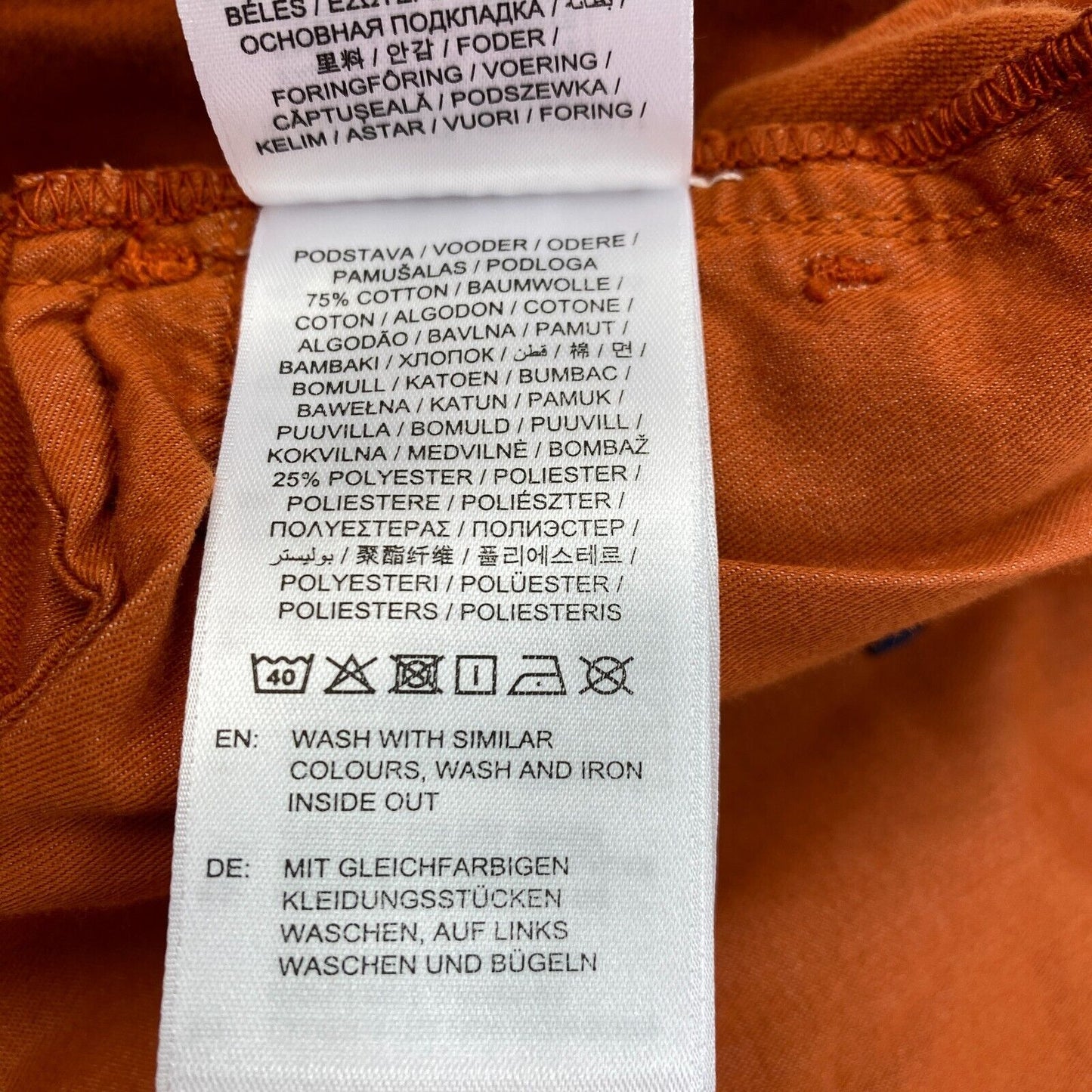 GANT Damen FARLA Cord-Jeans in Slim Fit, verkürzte Jeans in Dunkelorange, Größe W33