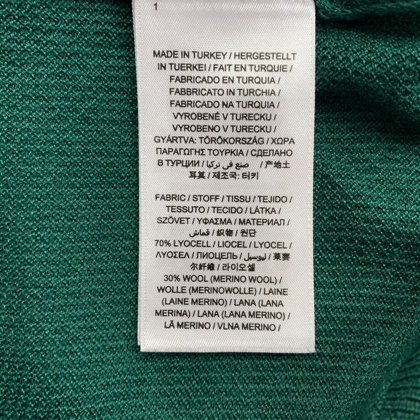 GANT Dunkelgrüner Pure Prep Pullover mit Rundhalsausschnitt, Größe M