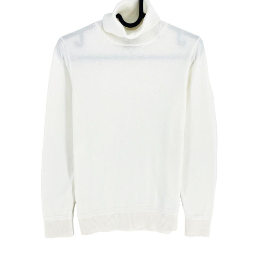 GANT White Cotton Roll Neck Sweater Pullover Size S