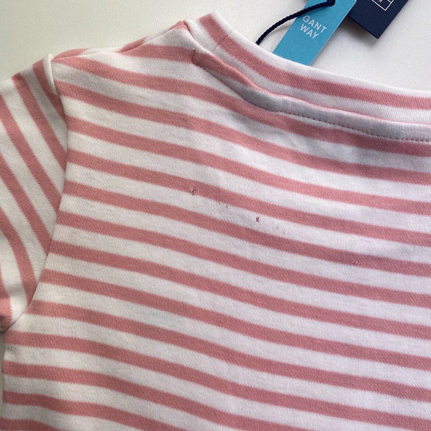 GANT Girls Pink Striped Jersey Flared Dress Size 5-6 Years 110/116 cm