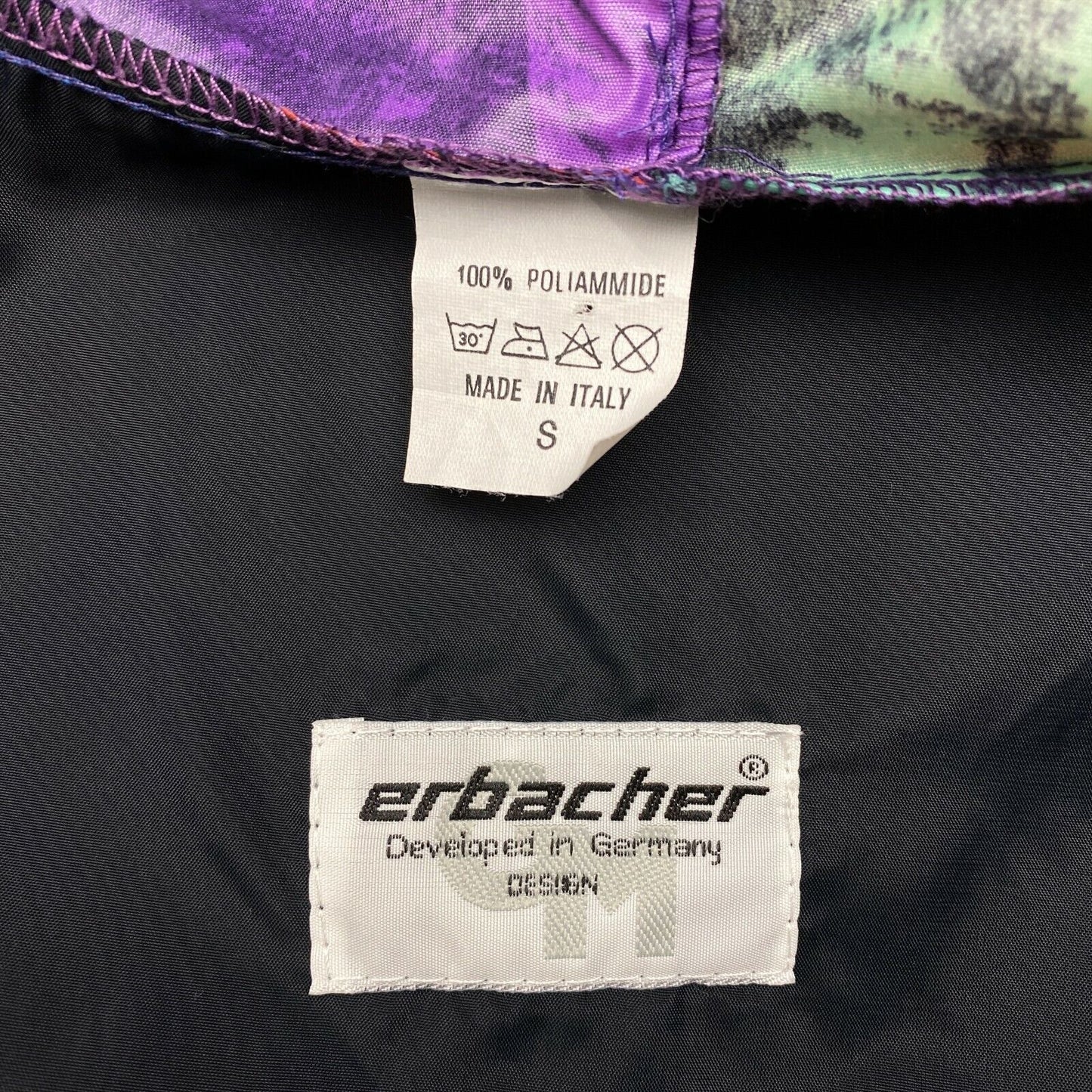 ERBACHER Retro 90s Purple Hooded Jacket Size S