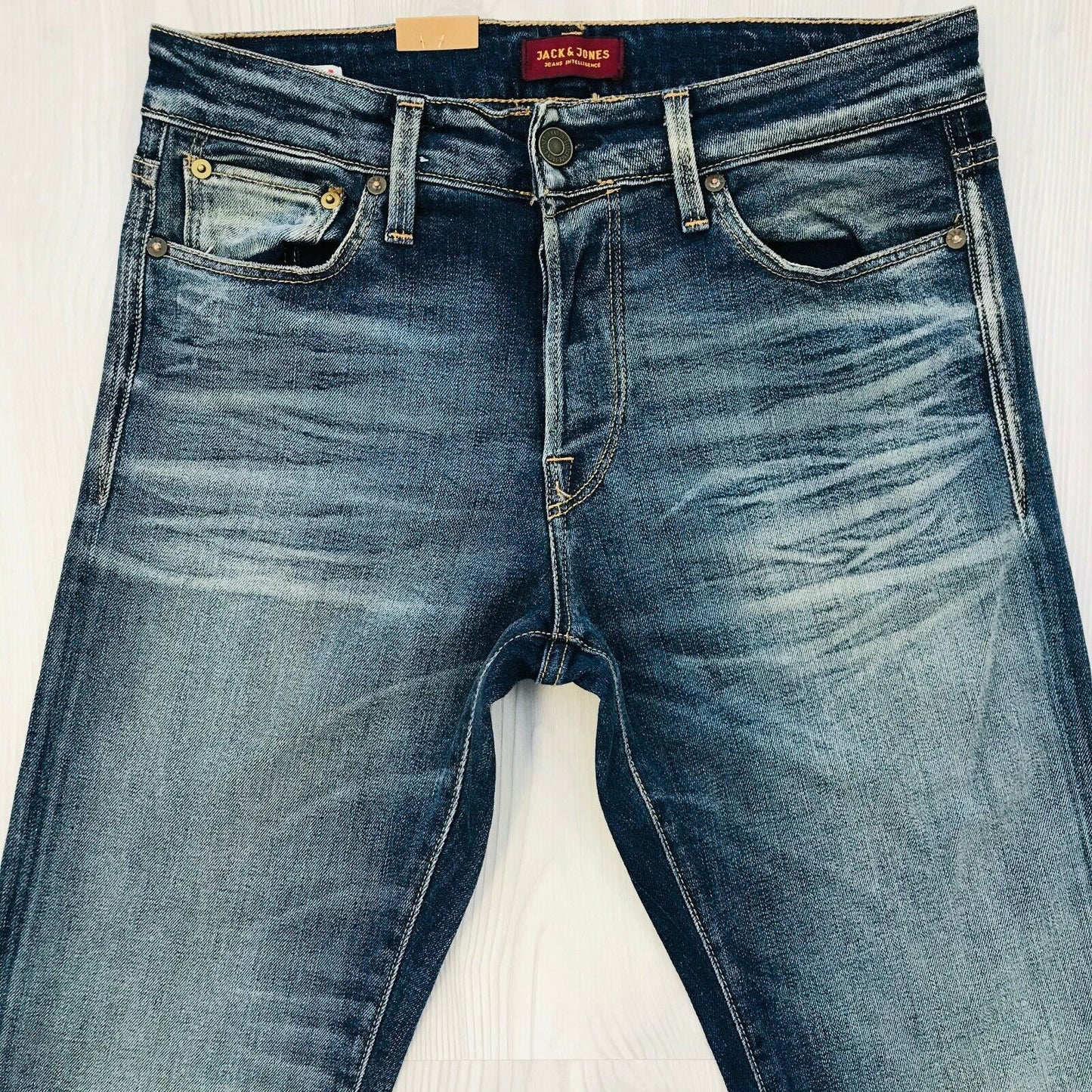 Jack & Jones Men‘s MIKE ICON Comfort Fit Regular Rise Blue Jeans Size W30 L32