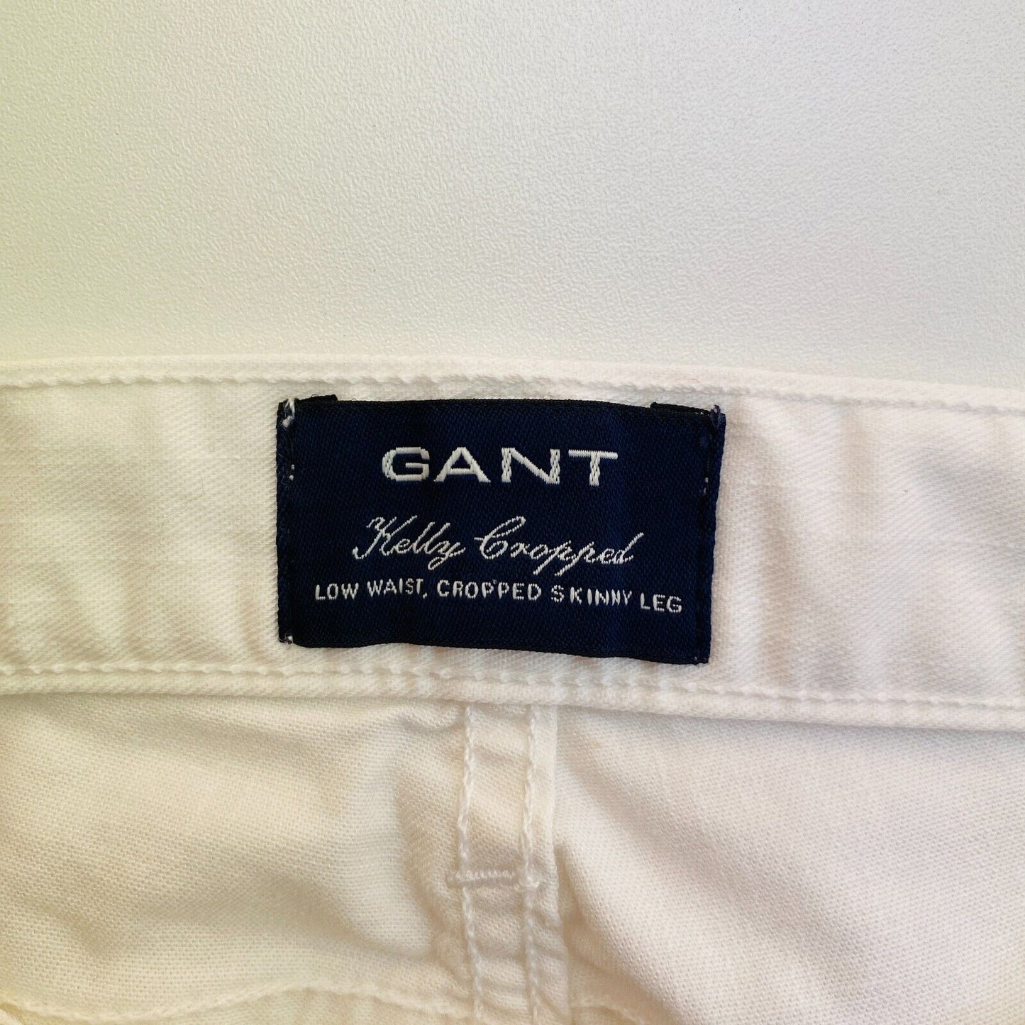 GANT Damen Jeans Kelly, verkürzt, Skinny-Bein, Weiß, Größe W30