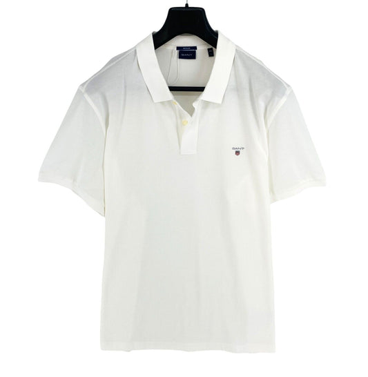 GANT Men White Original Pique Short Sleeves Polo Shirt Size 4XL