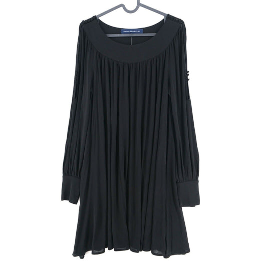 FRENCH CONNECTION Black Flared Crew Neck Long Sleeves Dress Size 10 - S