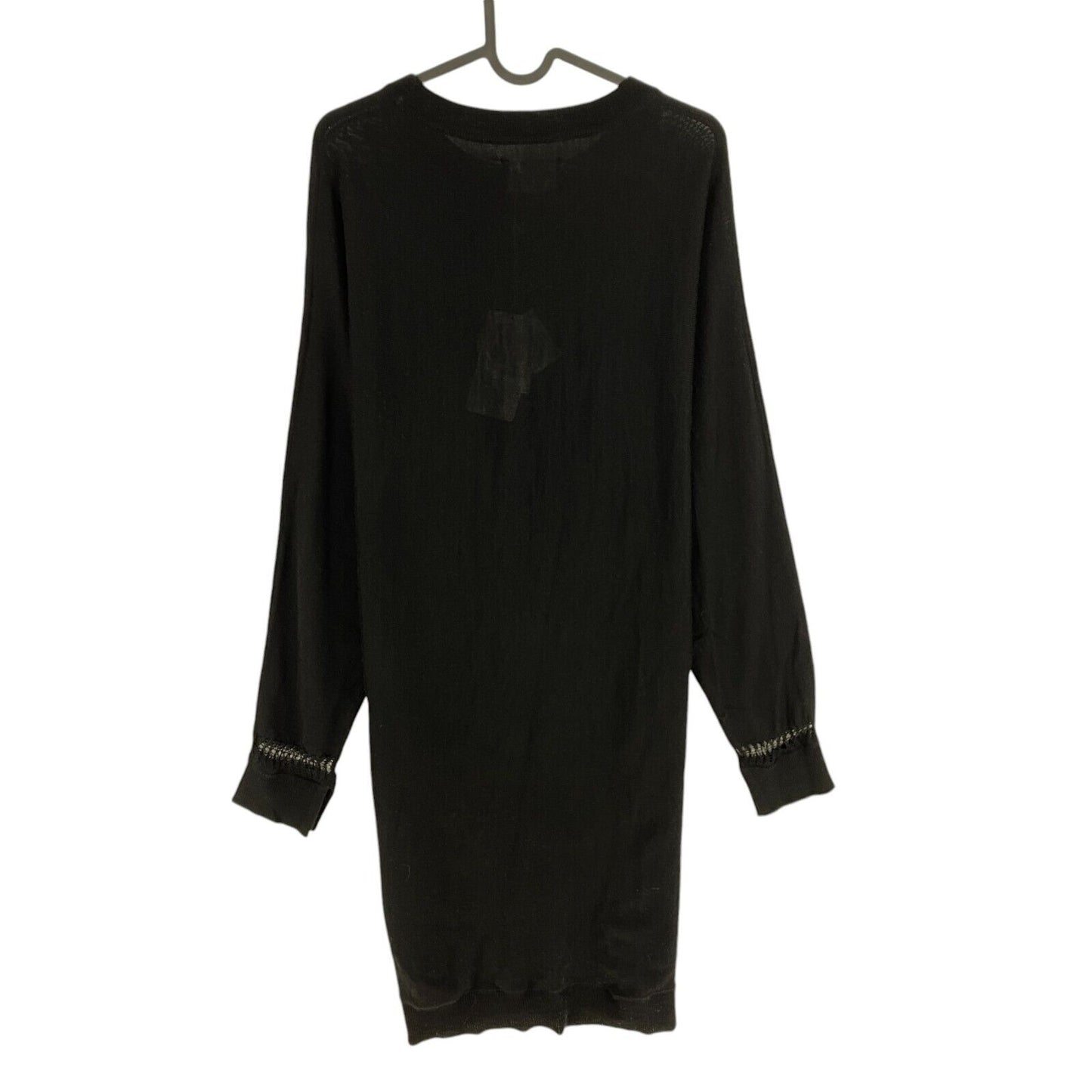 Zadig & Voltaire Women Black 100% Wool Crew Neck Jumper Dress Size M