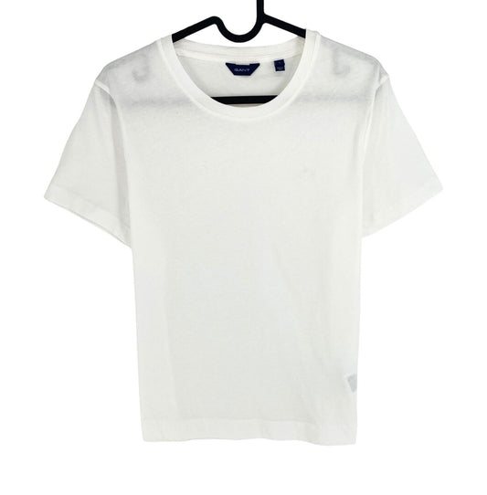 GANT Women White Original Crew Neck Short Sleeve T Shirt Size S