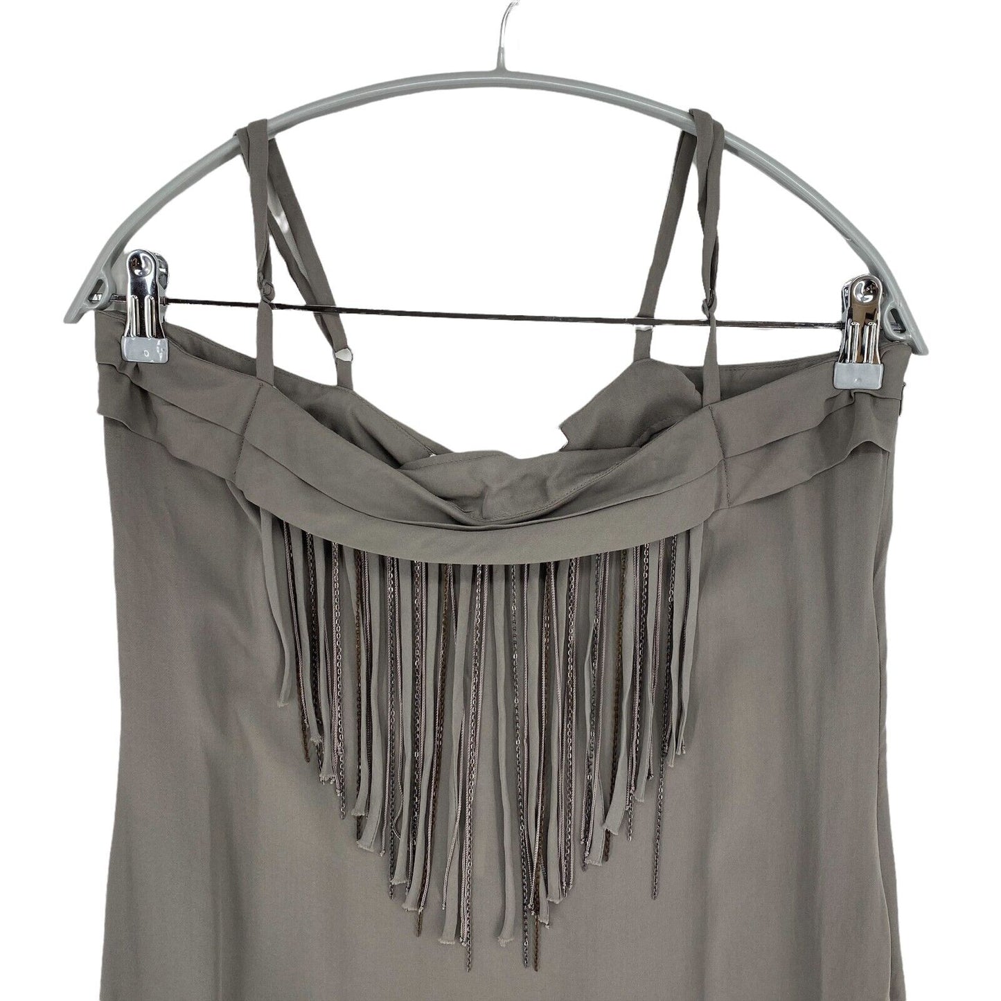 UVP €254 Fairly Grey 100% Seide ärmelloses Tank Top Bluse Größe IT 42 UK 10 US 8