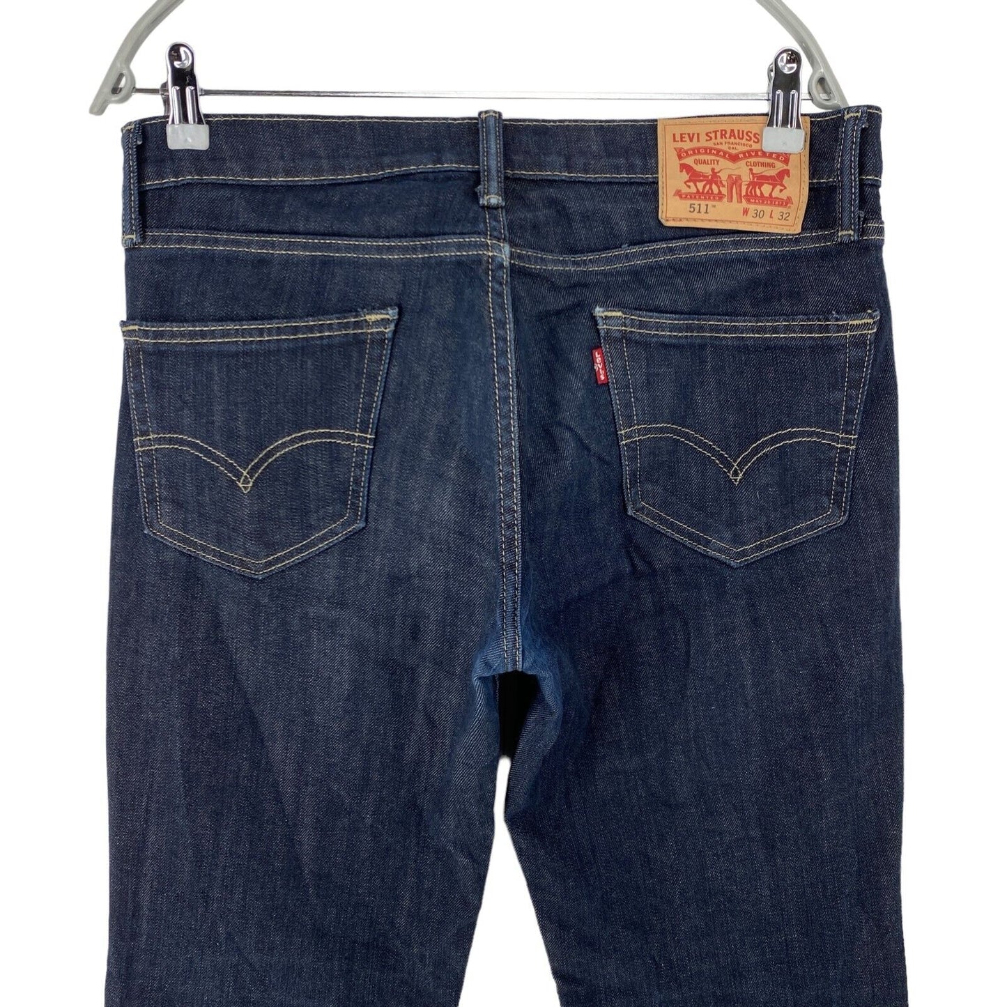 Levi's 511 Dunkelblaue Stretch-Jeans in Slim Fit, W30 L32