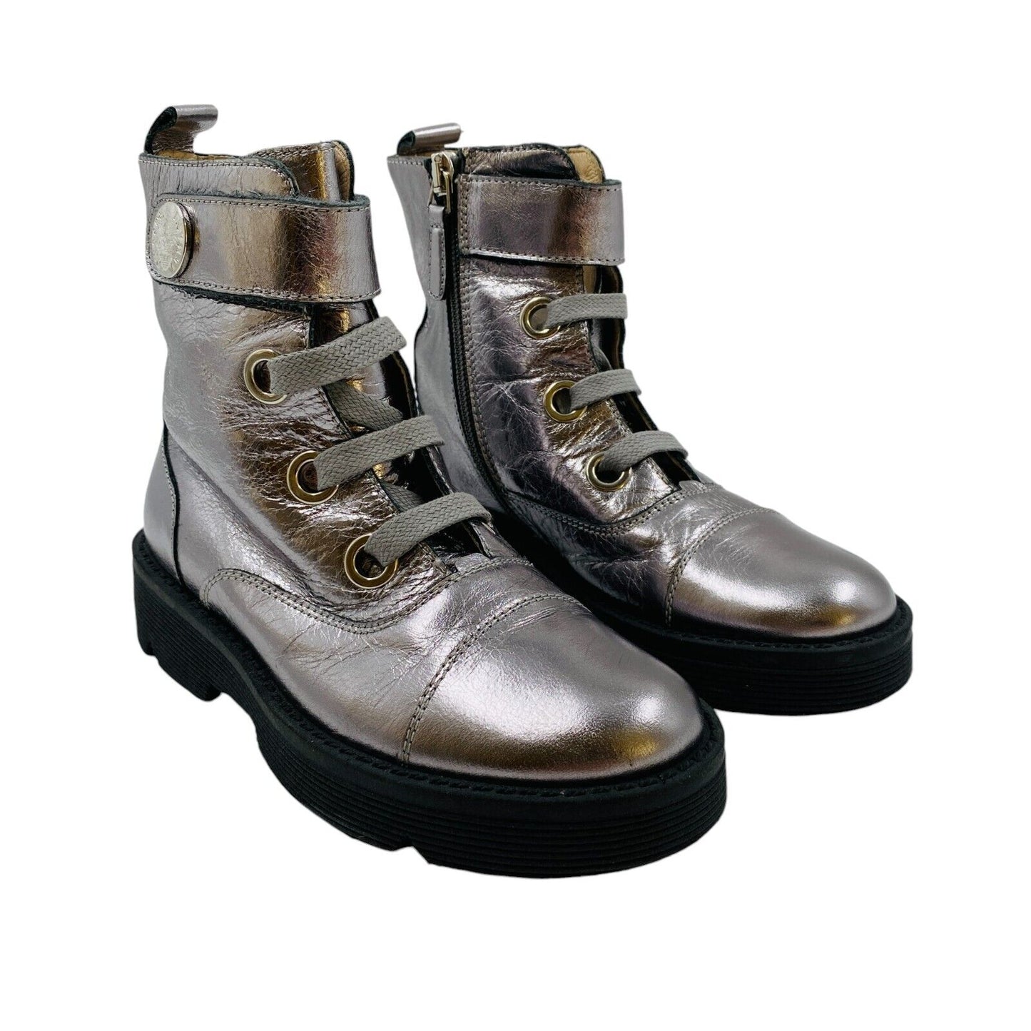 EMPORIO ARMANI Girls Silver Boots EUR 31 US 12.5 UK 11.5