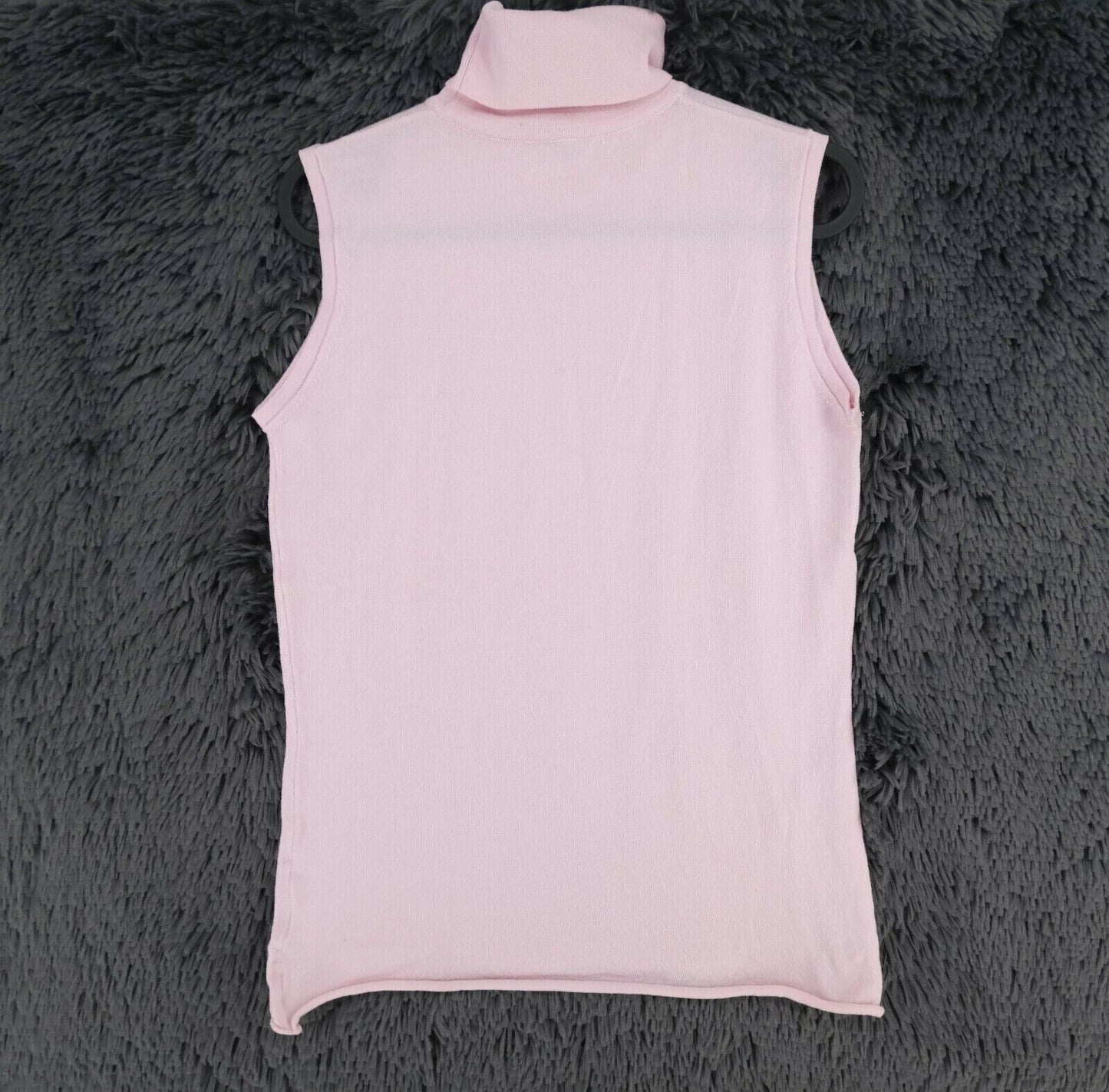 LANEROSSI Top mit hohem Kragen, 100 % Merinowolle, Rosa, Größe 4 – XL