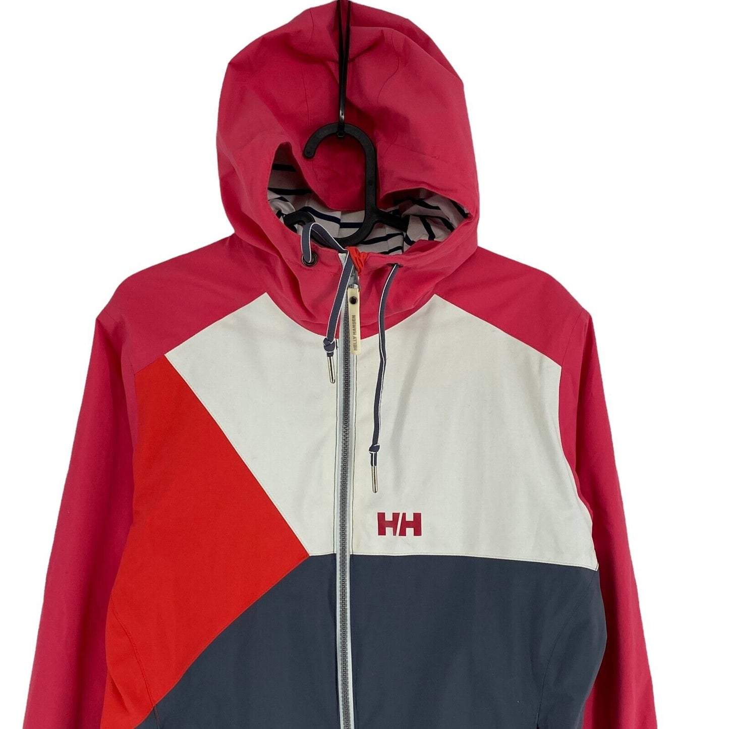 HELLY HANSEN TECH PROTECTION Red Waterproof Hooded Rain Wear Jacket Size S