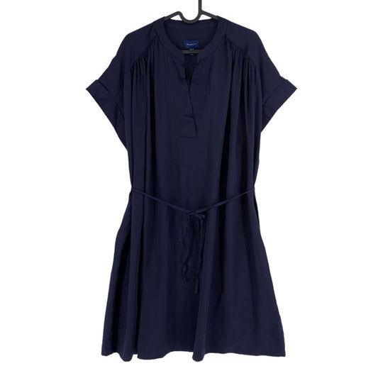 GANT Women Navy Blue Belted Fluid Dress Size EU 36 UK 8 US 6