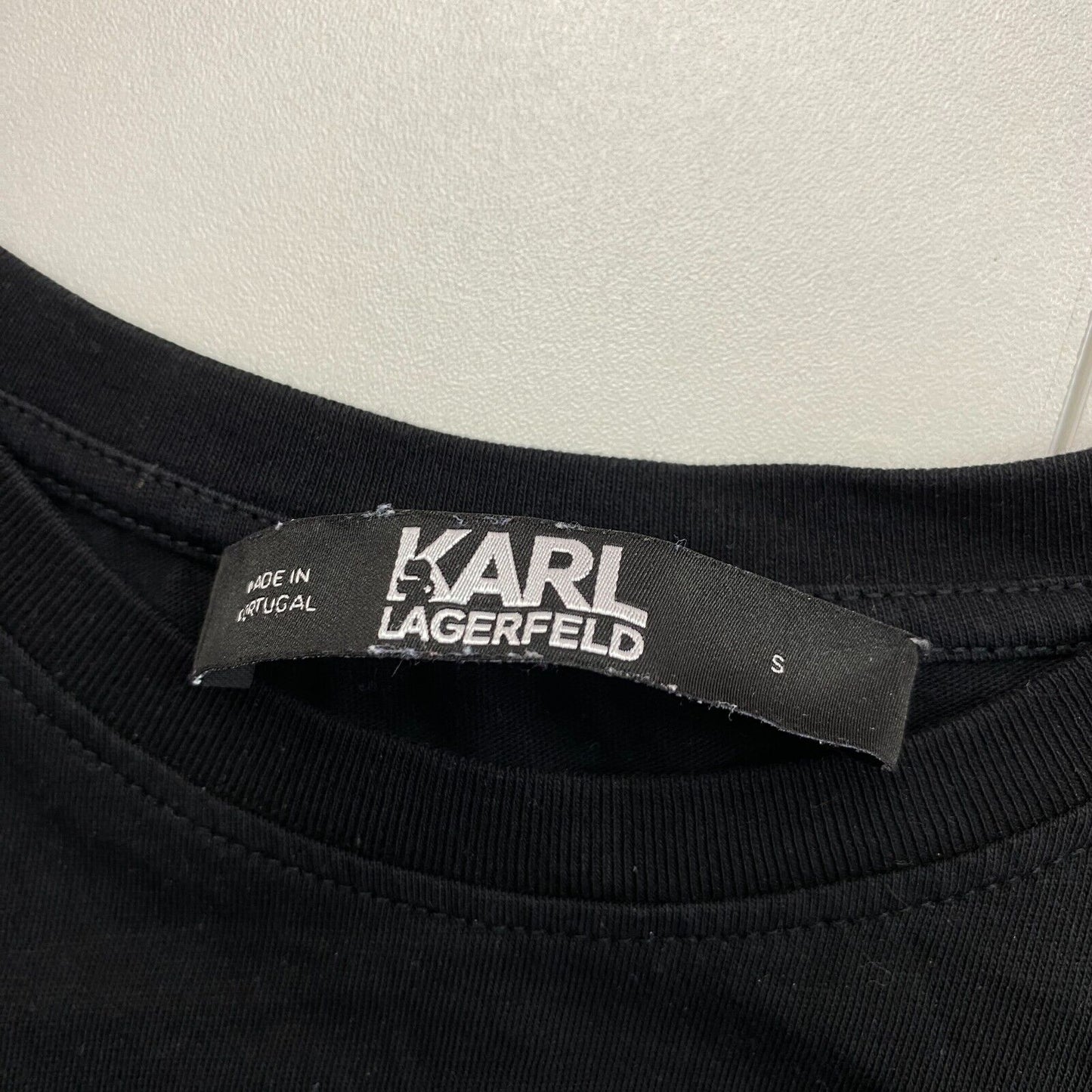 Karl Lagerfeld Black Ikonik Karl Crew Neck T Shirt Size S