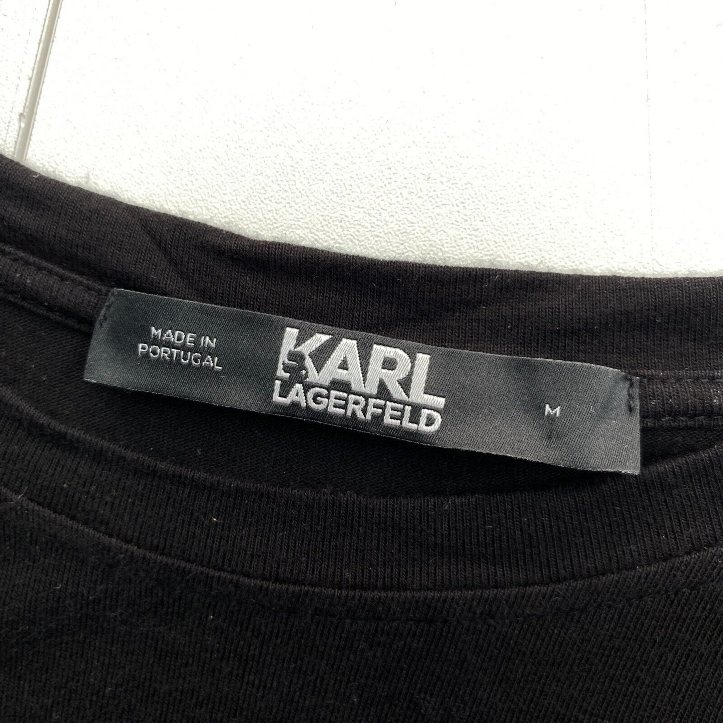 Karl Lagerfeld Black Long Sleeves Crew Neck T Shirt Size M