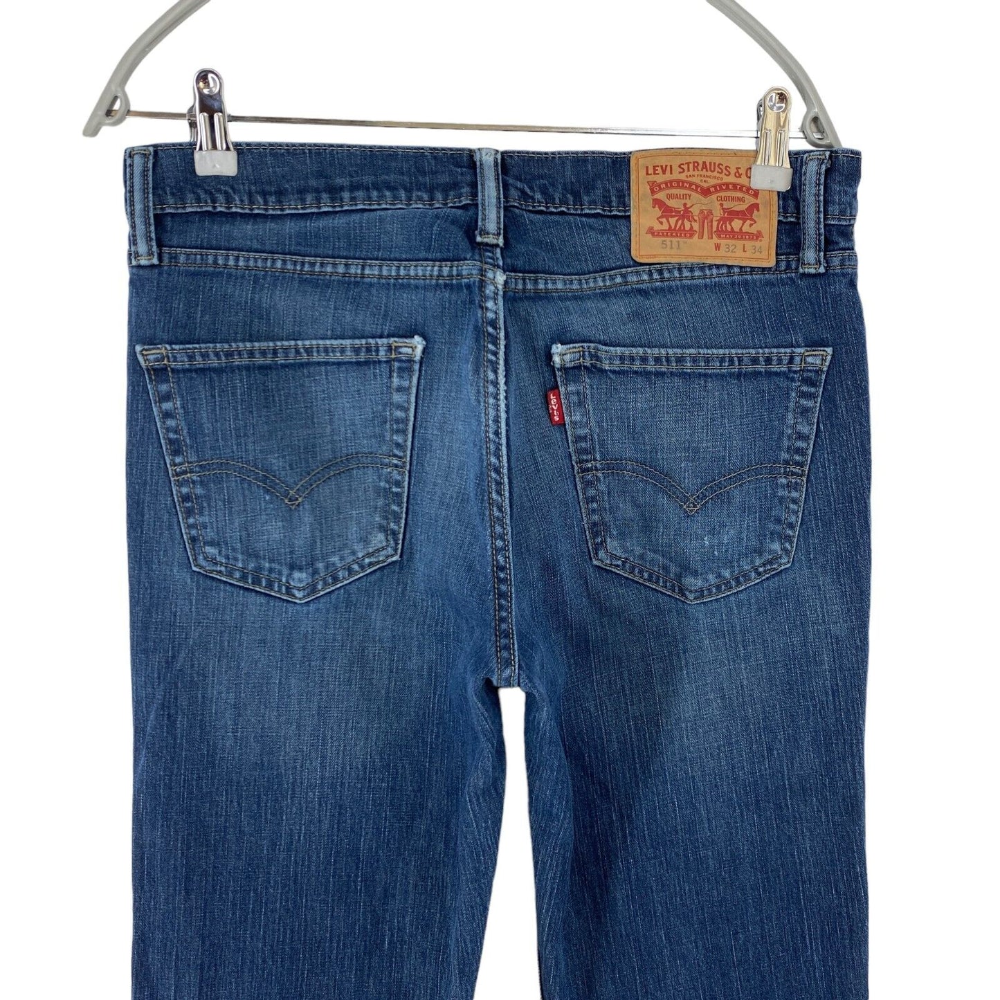 Levi's 511 Blaue Stretch-Jeans in Slim Fit, Größe W32 L34