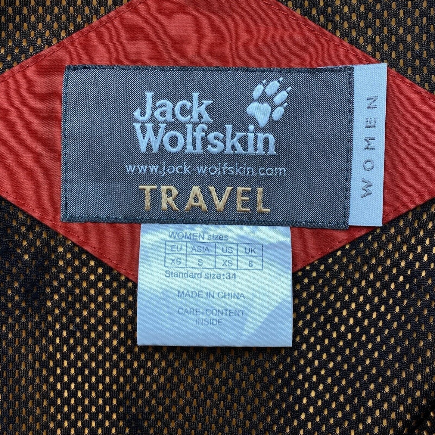 Jack Wolfskin Yellow Orange Cotton Blend Hooded Jacket Size XS