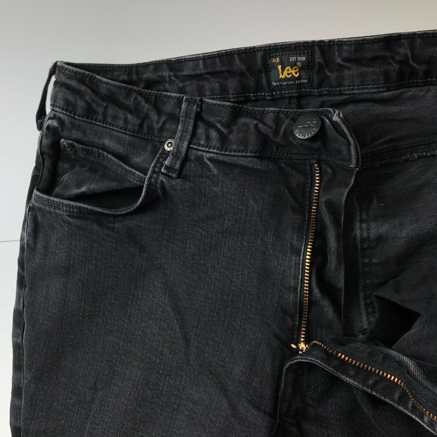 Lee MARION Damen Jeans in normaler Straight Fit, Dunkelgrau, Größe W33 L33