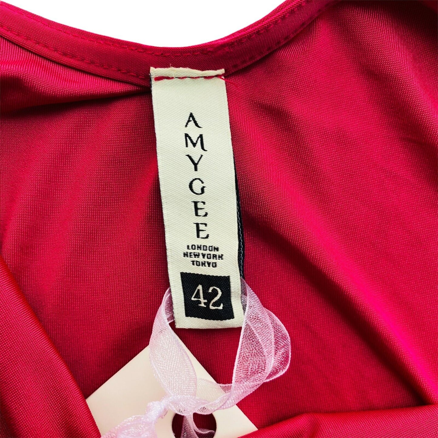 AMY GEE Pink One Shoulder Dress Size EU 42 UK 14 US 12