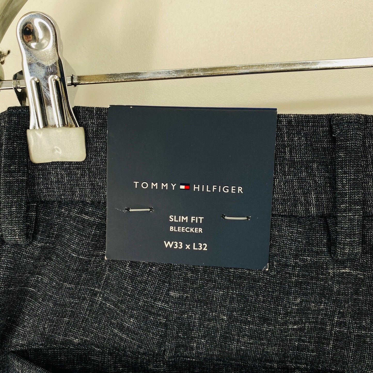 Tommy Hilfiger BLEECKER Mens Dark Blue Stretch Slim Fit Trousers W33 L32