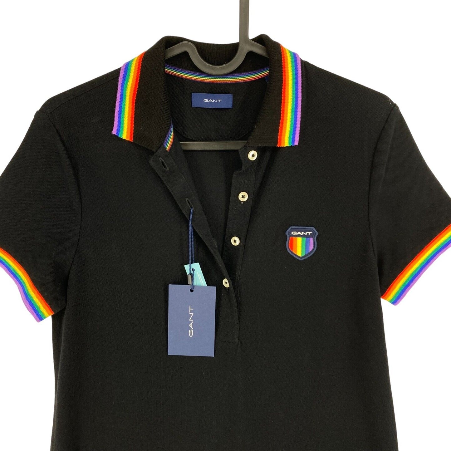 GANT Black Pride Pique Polo Shirt Dress Size XS