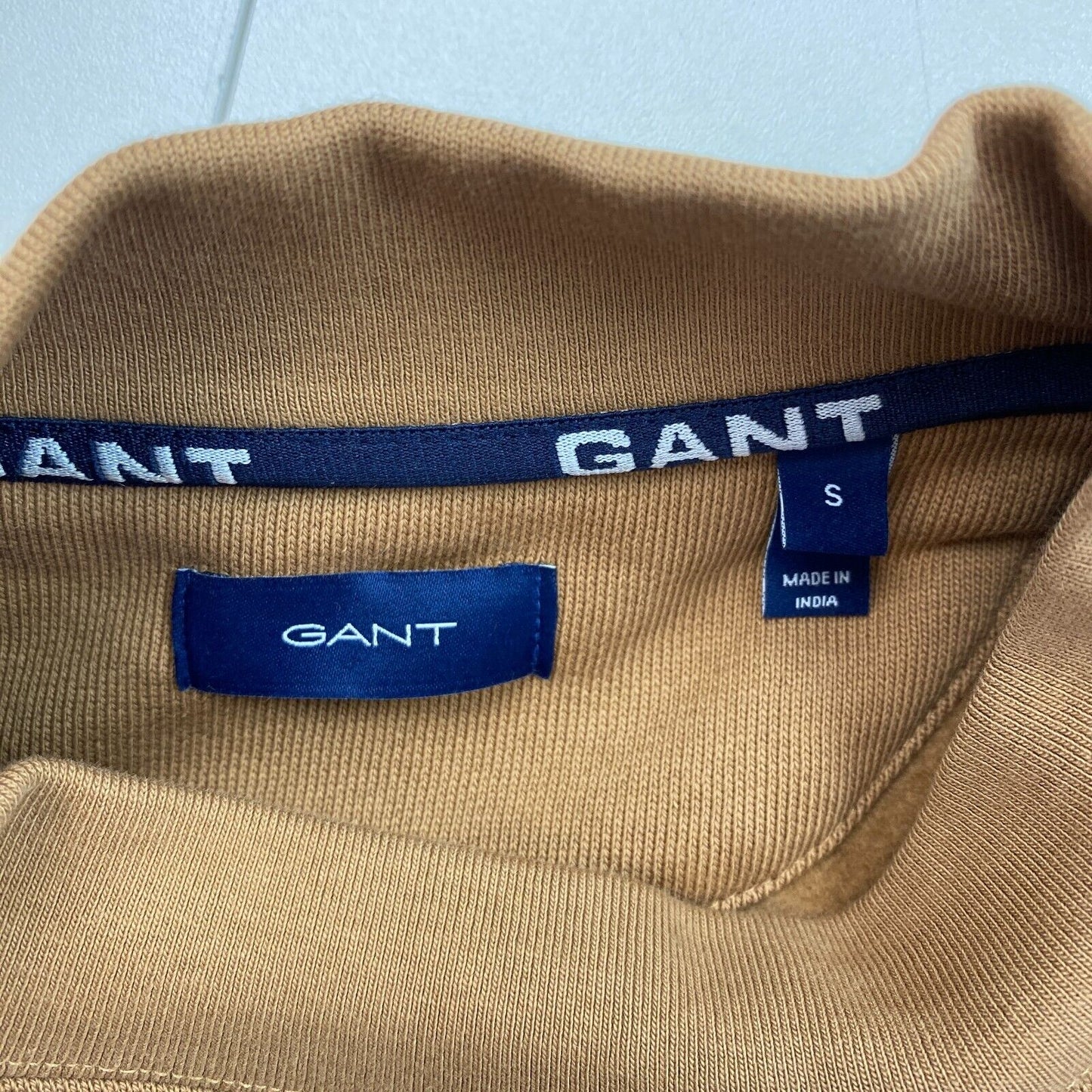 GANT Brown Retro Logo Block Crew Neck Sweater Jumper Size S