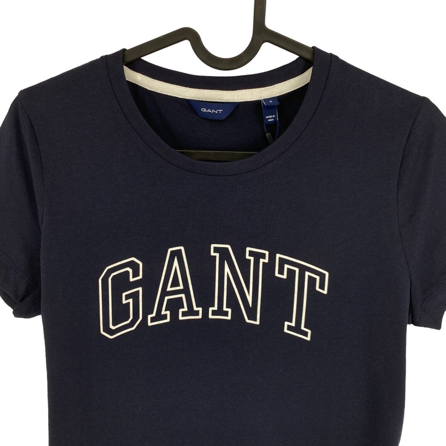 GANT T-Shirt mit Rundhalsausschnitt und Arch-Logo, Marineblau, Größe XS