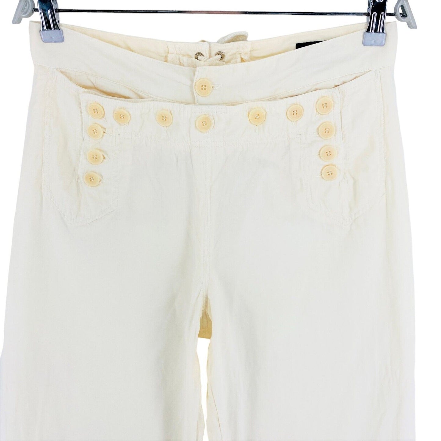 GANT Damen Hose mit weitem Bein, Beige, Größe EU 38, UK 12, US 8