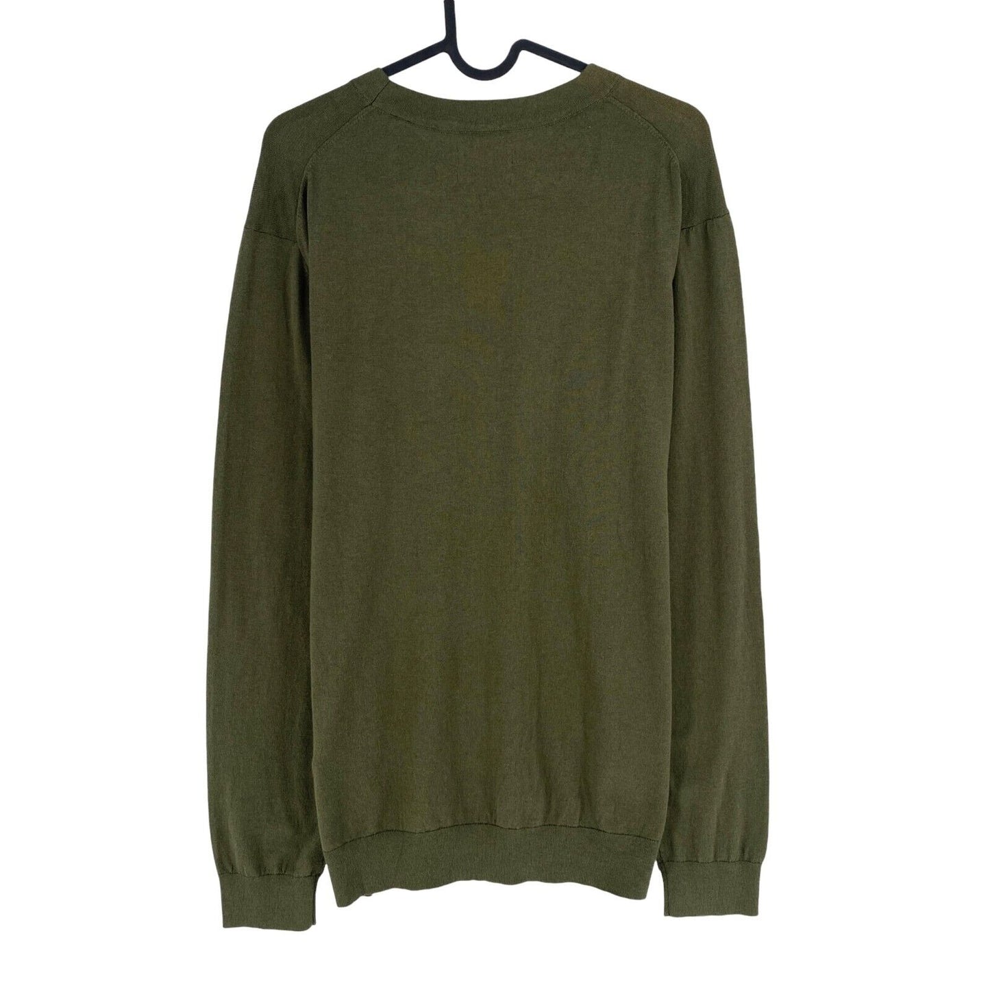 GANT Men Dark Green Cotton Cashmere Crew Neck Sweater Jumper Size XL