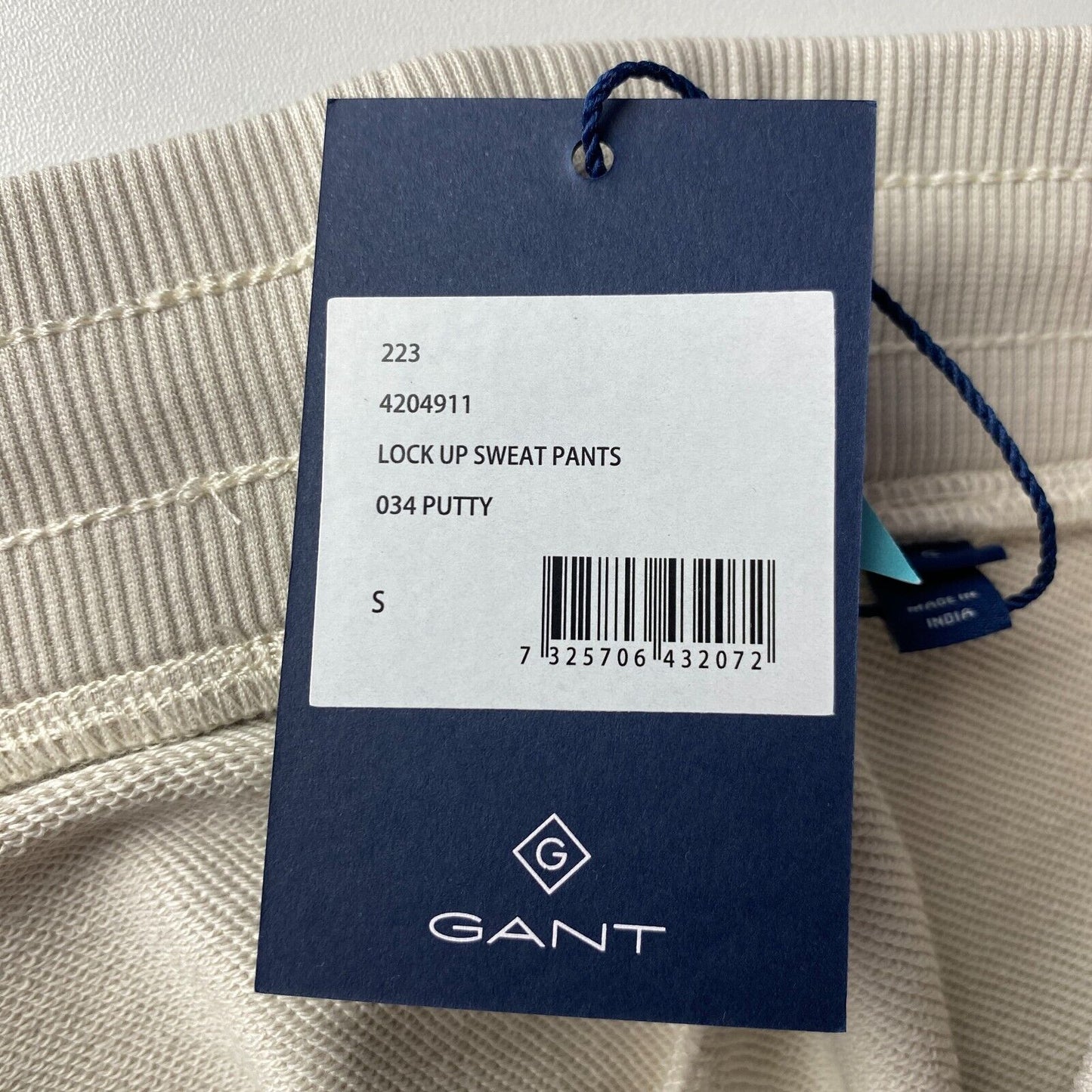 GANT Women Beige Regular Fit Cuffed Sweat Pants Trousers Size S