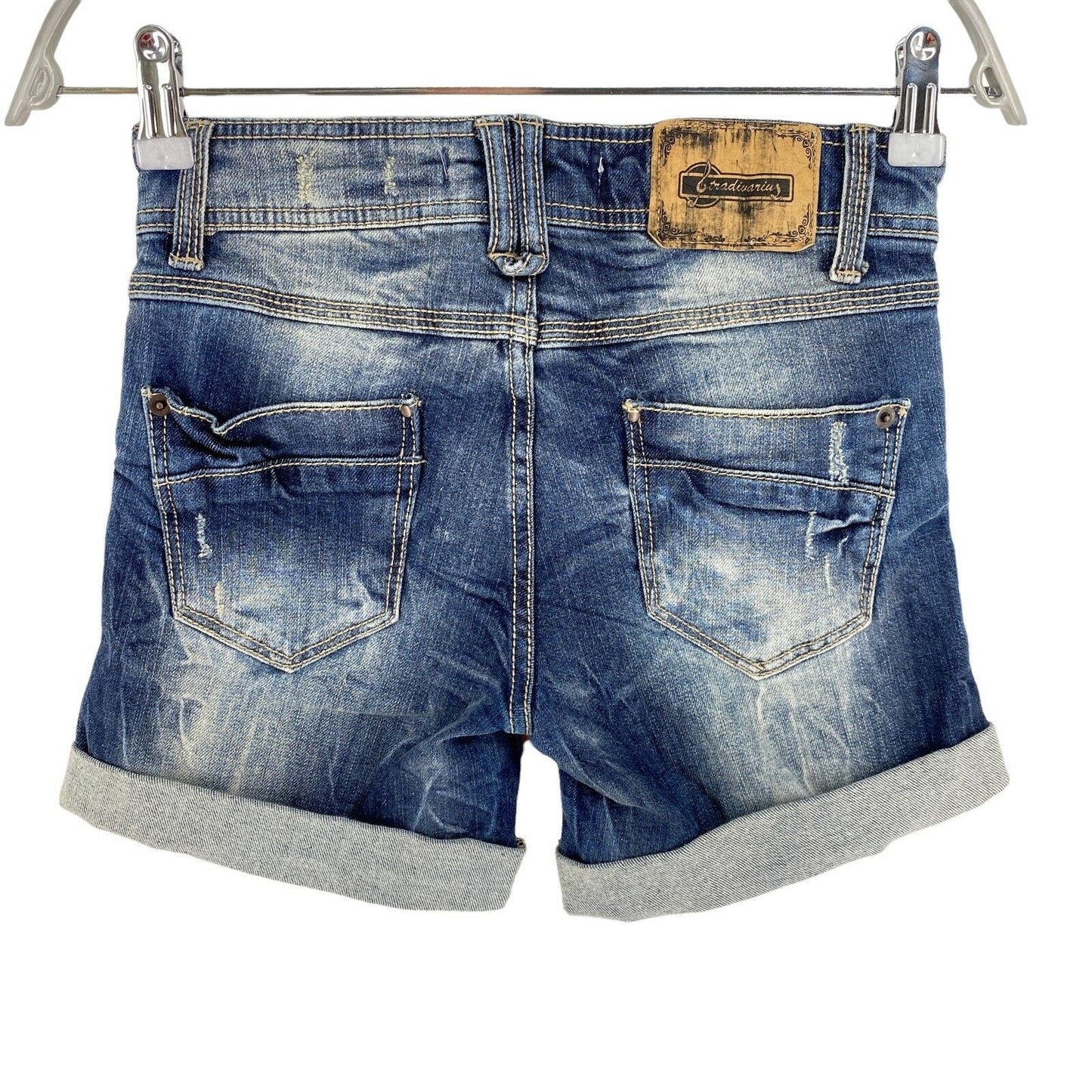 Stradivarius Blue Denim Shorts Size EU 32 UK 4 US 2